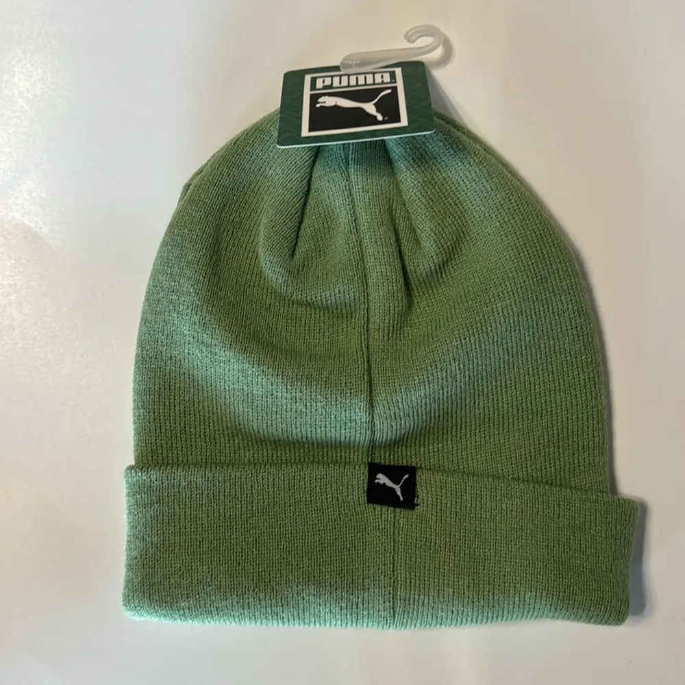 Puma Unisex Logo Knit Beanie Green NWT - Image 4