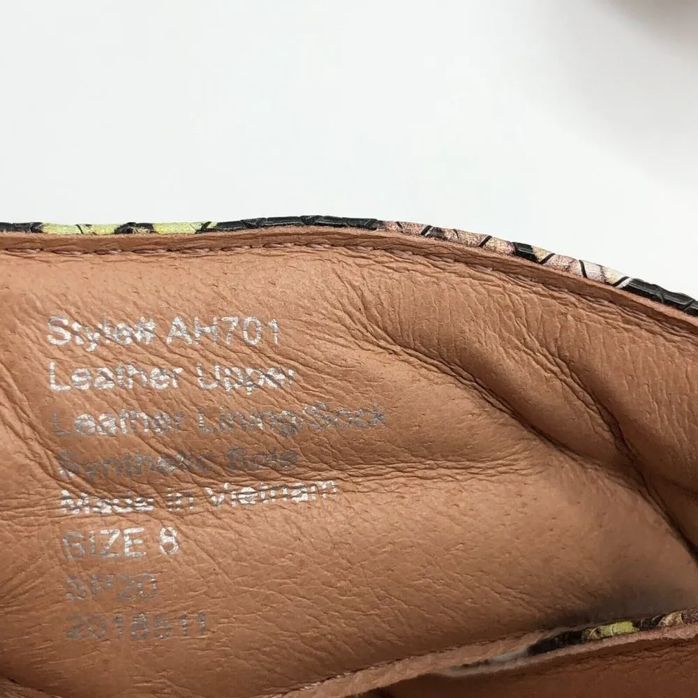 Madewell The Skyler Slide Sandal in Snake Embossed Leather Brown Green Size 8 - Image 6