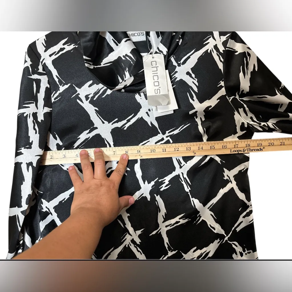 CHICOS,Chantelle,Cowl neck,Size 0,100% Polyester,NWT - Image 12