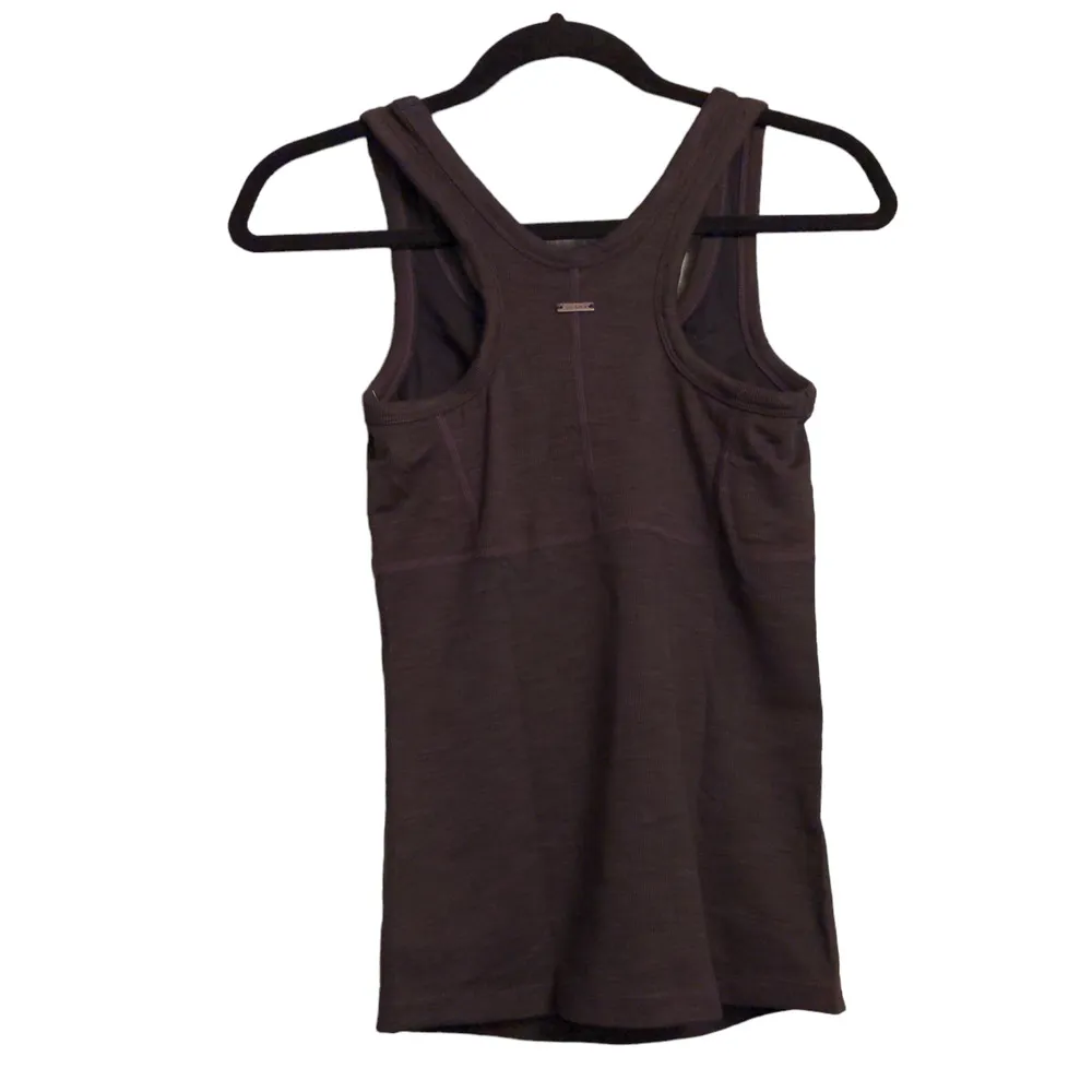 Prana Becksa Tank Black Heather Slim Fit Compression Racerback Scoop Neck XS New - Image 4
