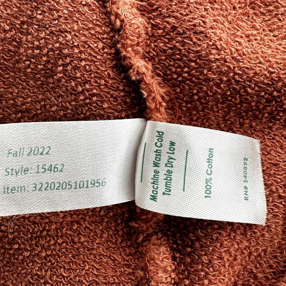 Marine Layer Blake Vintage Terry Jogger Drawstring Fleece Amber Brown Dip Dye M - Image 4