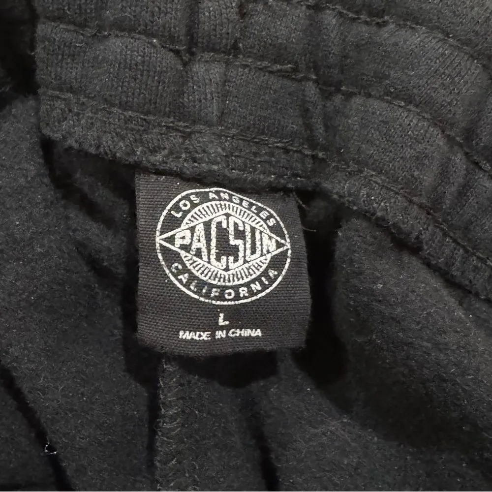 Pacsun Black Flare Drawstring Sweatpants Women’s Large - Image 3