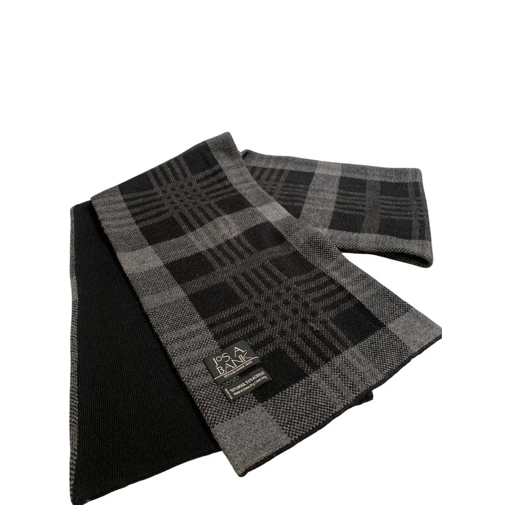 Jos. A. Bank Women’s  Black & Gray Pattern Scarf - Image 3