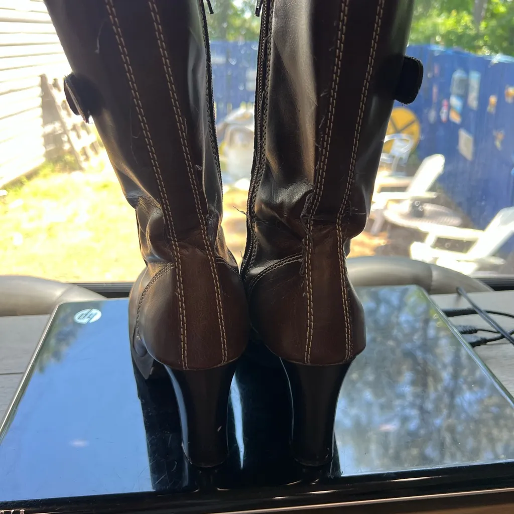 Brown Tall Boots‎ with Fur Lining - Image 3