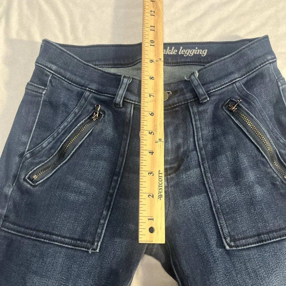 New York & Company Dark Wash Ankle Leggings Sz 0 - Image 9