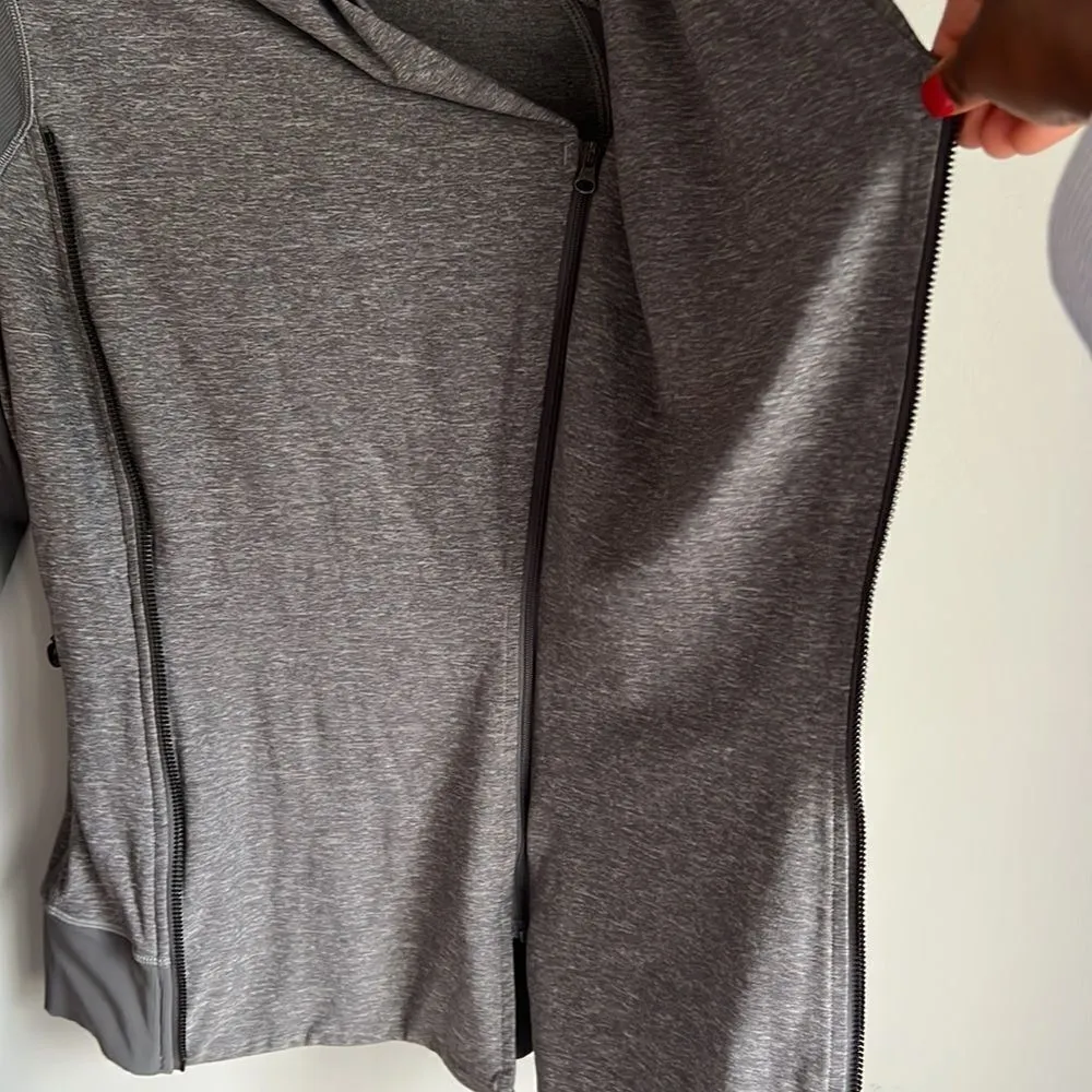 Lululemon Heather Gray Bhakti Double Zipper Yoga Jacket - Image 11
