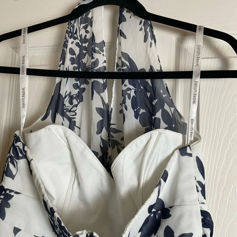 David's Bridal Floral Halter Top - Image 5