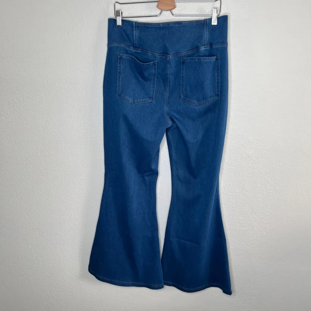 Halara Flex High-Waisted Cross Over Denim Casual Flare Pants XL - Image 7
