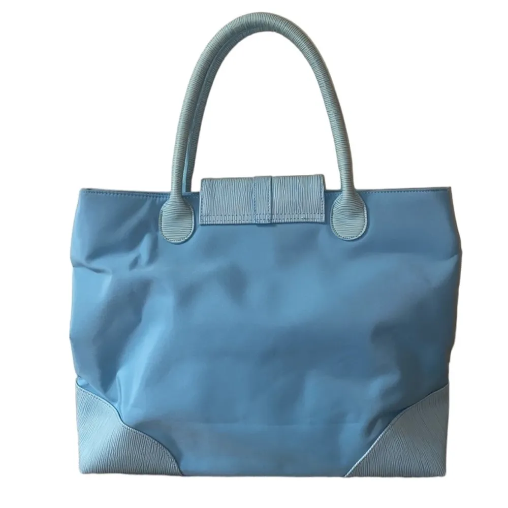 Aqua Teal Blue Large Canvas Tote Bag Purse Water Resistant Lightweight Backpack! - Image 3