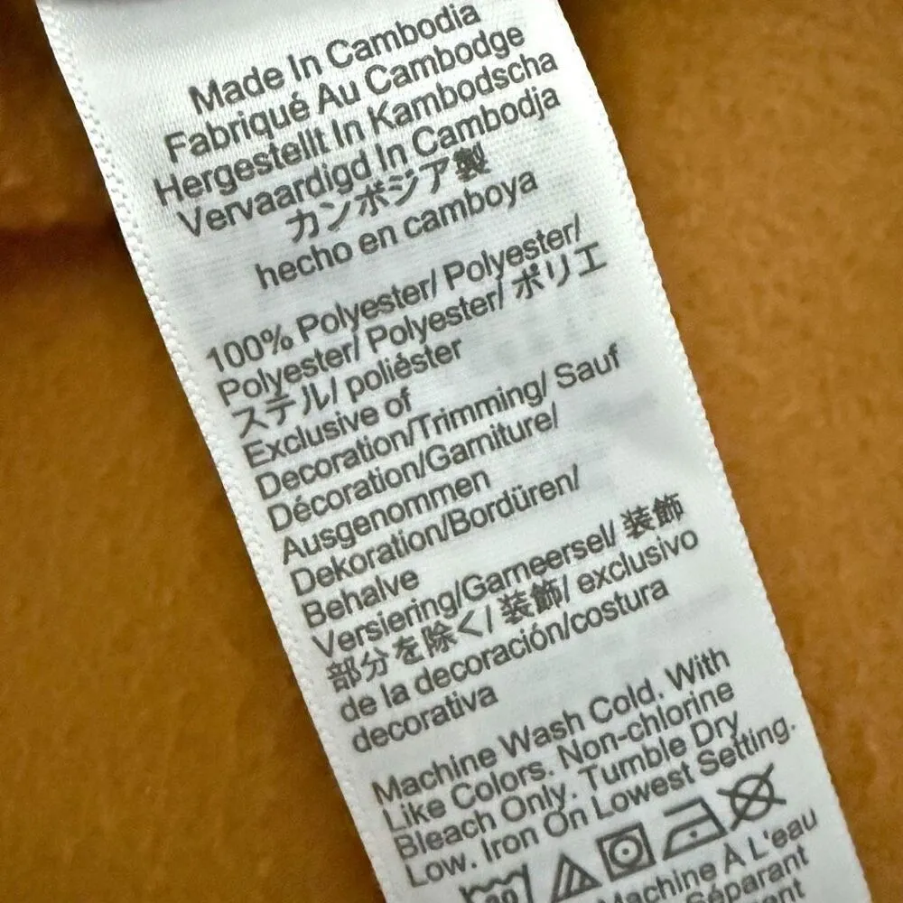 J. CREW | Sherpa Half Zip Tunic Pullover Sweatshirt Teddy Jacket Brown | Size XL Tan - Image 7