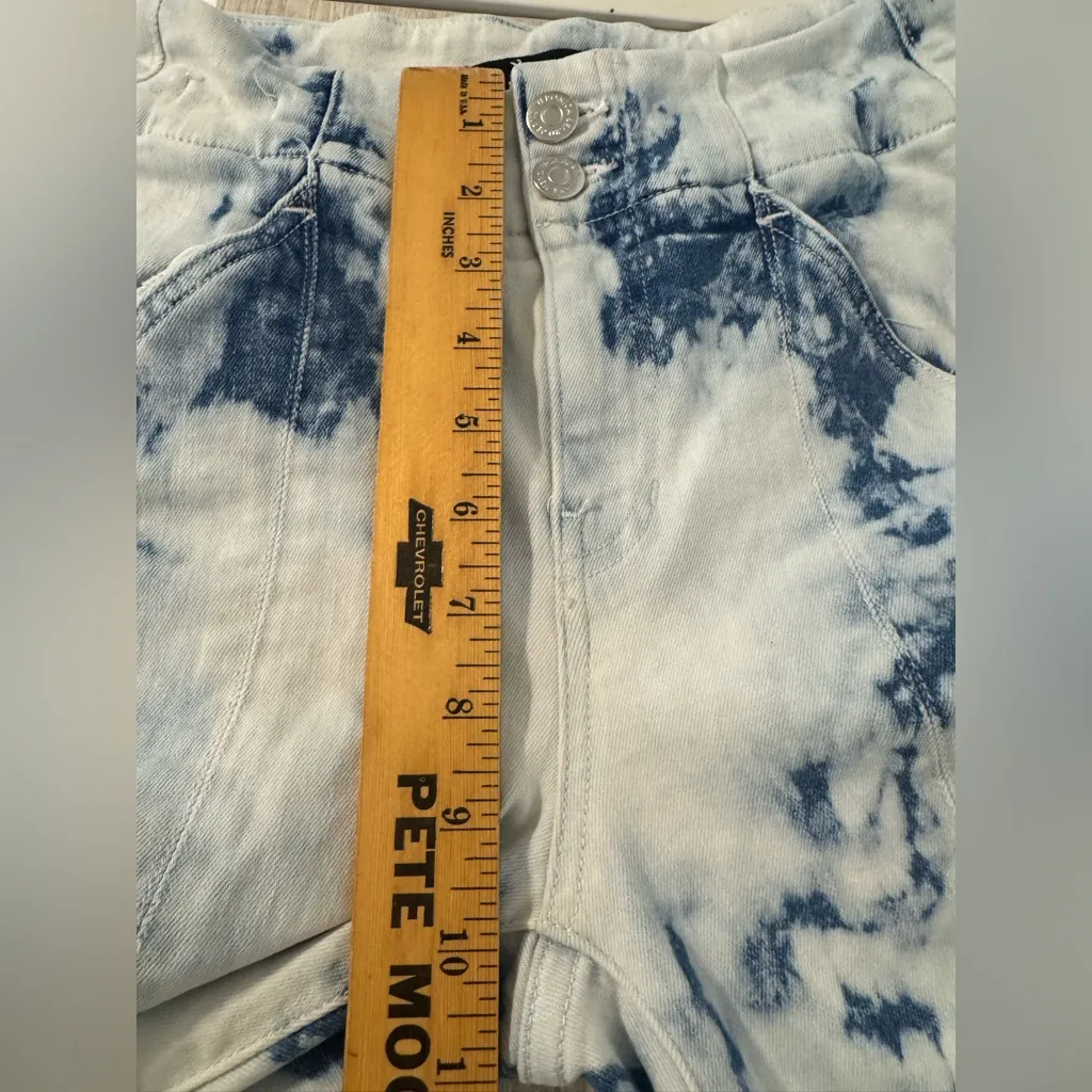 Veronica Beard Kallie Tie Dye High Rise Straight Leg Crop Jeans Bleached Size 23 - Image 5