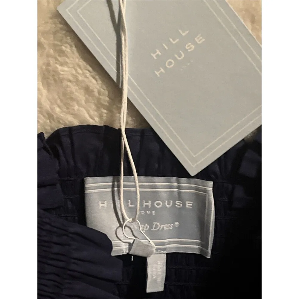 NEW Hill House Home Elizabeth Nap Blue Cotton Tiered Smocked Midi Dress XS NWT - Image 3