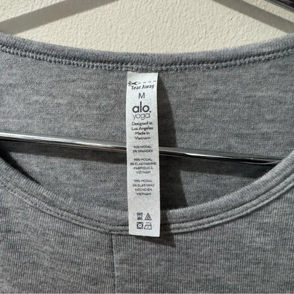 COVER LONG SLEEVE TOP in DOVE HEATHER GREY size Medium - Image 3