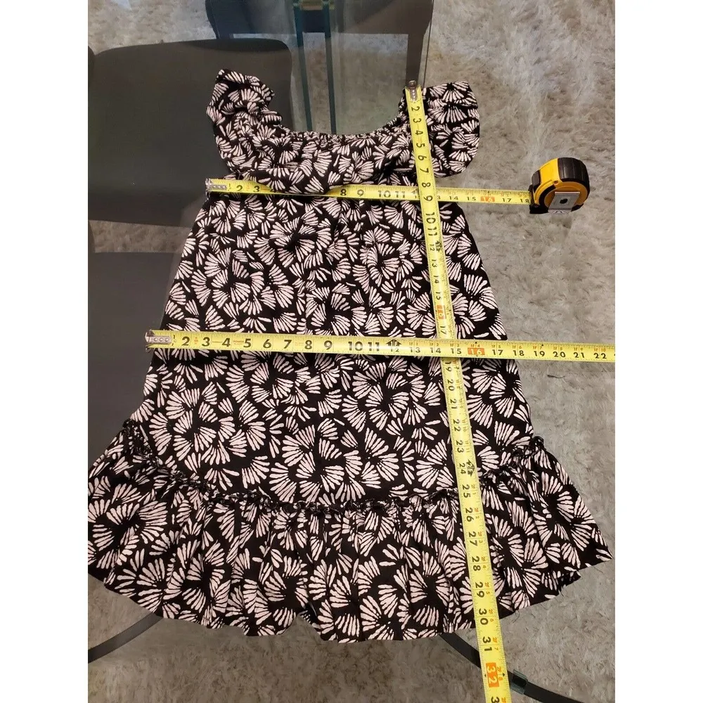 Blue Island Women Black & White Scoop Neck Sleeveless Casual Knee Length Dress M - Image 13