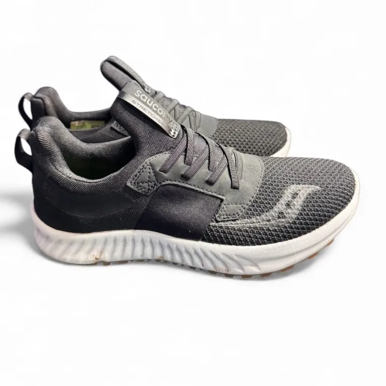 Saucony Stretch & Go Breeze running shoes in a black/grey colorway 7.5 - Image 2