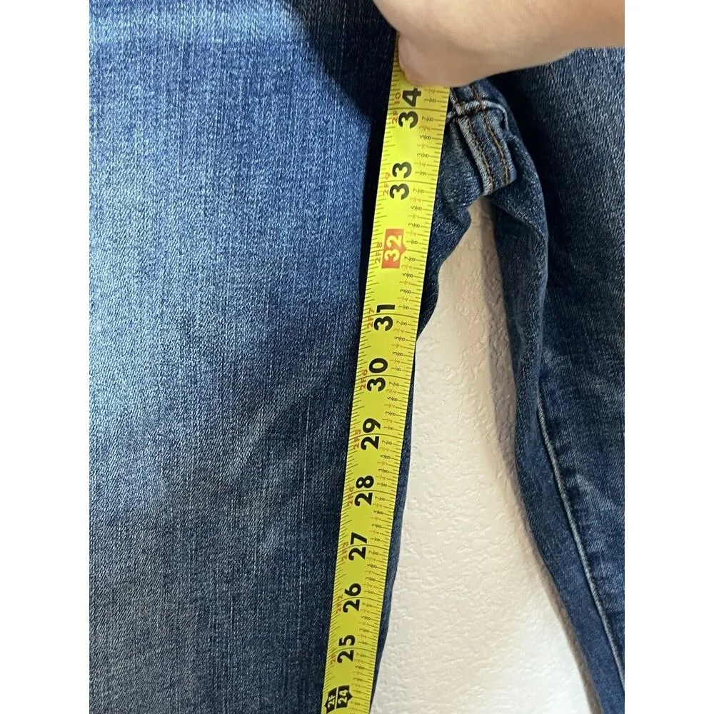 Judy Blue Jeans Women Sz 7 / 28 Boyfriend Fit Cut Off Bottoms JB88541 High Waist - Image 11