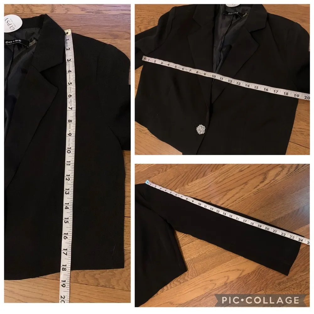 NWT Rhinestone button detail crop blazer & mini skirt set - Image 13