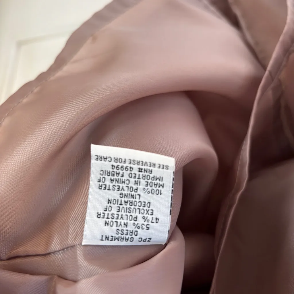 David's Bridal Taupe Beaded Dress and Jacket Set Ensemble Size 12 Wedding Attire - Image 10