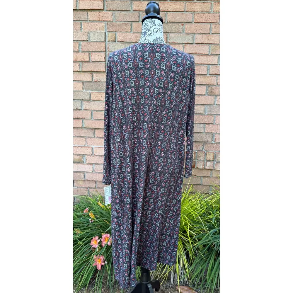 NWT Lularoe Multicolor Floral Partterm Sarah Cardigan Medium - Image 3