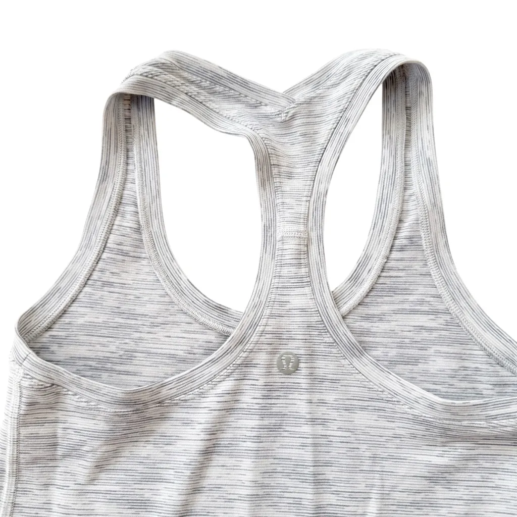 Lululemon Cool Racerback Tank Wee Are From Space Ice Grey Alpine White Size XS - Image 7