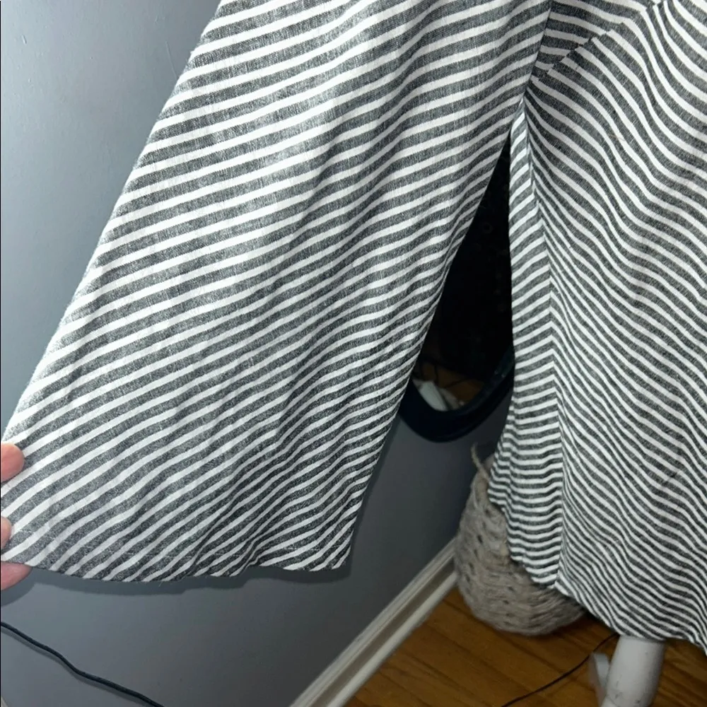 Soft Surroundings  Gray and White Asymmetrical Tunic - Image 2