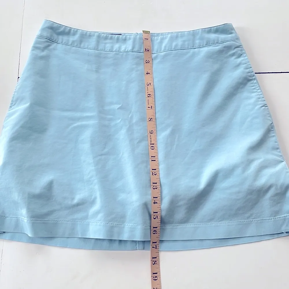 Adidas Powder Blue Tennis Skirt Golf Stretch Skort Shorts Size 8 - Image 7