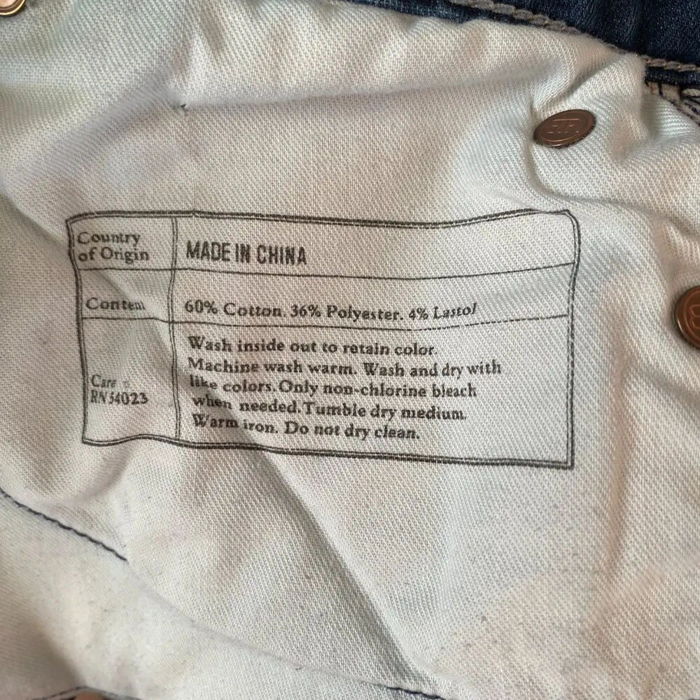 Banana Republic curvy bootcut medium dark wash blue denim five pocket jeans 30 - Image 10