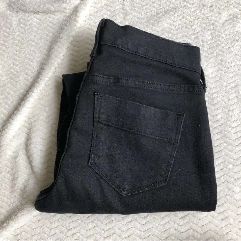 Old Navy Black Sweetheart Jeans Womens 0 Short Skinny High Rise Denim Zip Fly - Image 8