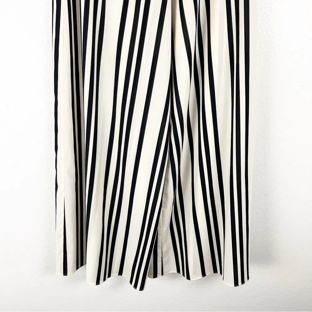 ALICE + OLIVIA Sherice Striped Georgette High Rise Wide Leg Trouser Pants Size 0 - Image 10