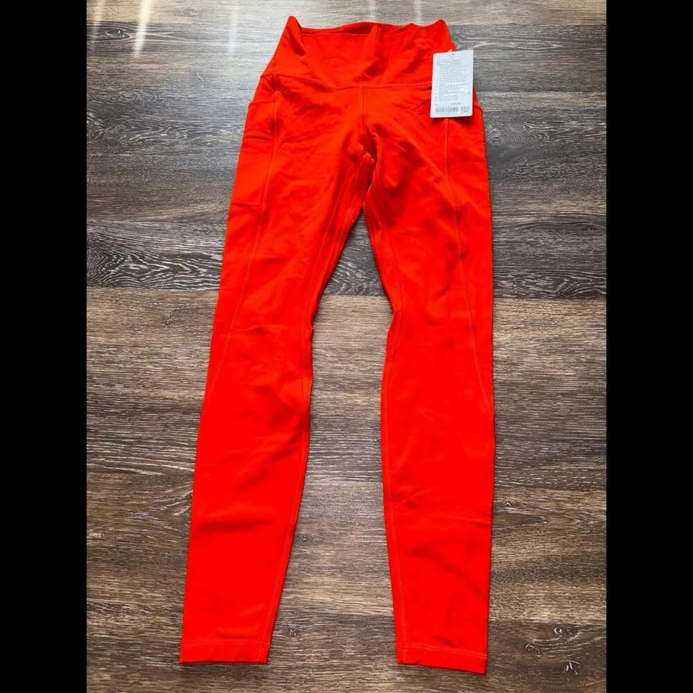 Lululemon  Align With Pockets High Rise 28” Solar Orange Size 6 NWT - Image 5