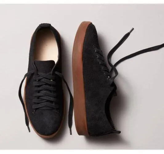 Feit Latex Low Suede Black Sneakers Unisex Size 5.5/6 US 36 EU NIB Court Sneaker - Image 1