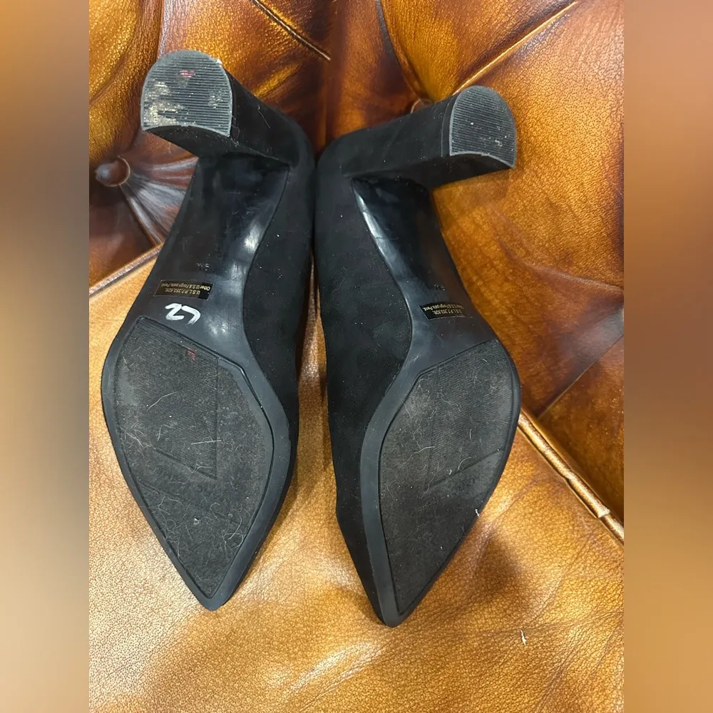 Marc Fisher Black suede block heel Women's Shoes - Image 7