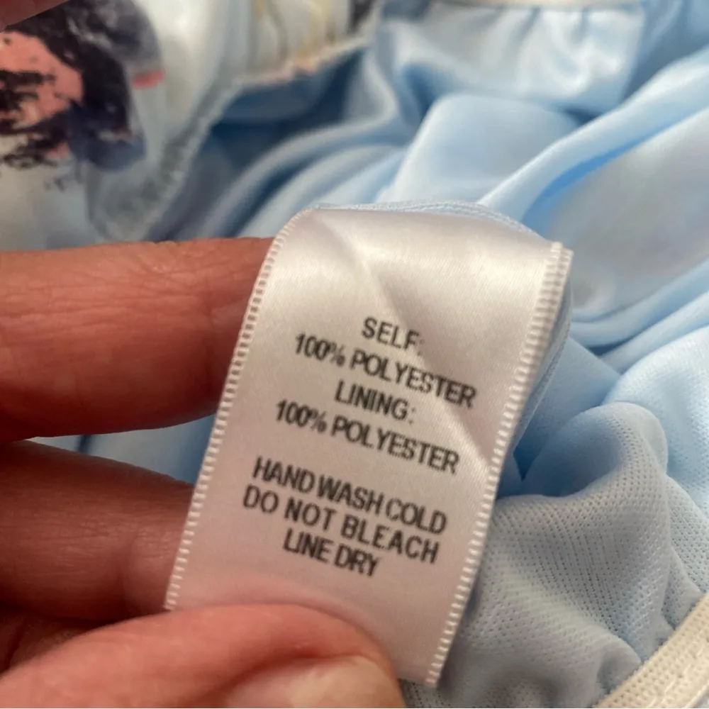 Lulu’s Womens Romper Shorts S Small Blue Floral Multicolor Ties V Neck NWT New - Image 9