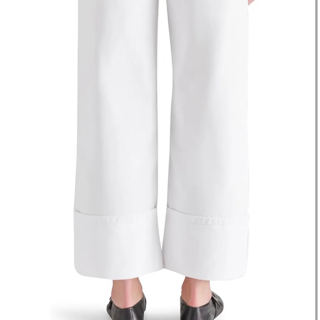 NEW White 100% Cotton Steve Madden Womens Noelie Pant 26” $99 - Image 2