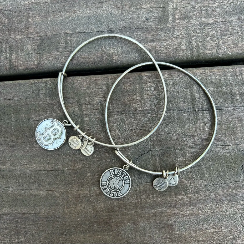Silver Boston Red Sox Alex and Ani Charm Bracelet Set - Image 8