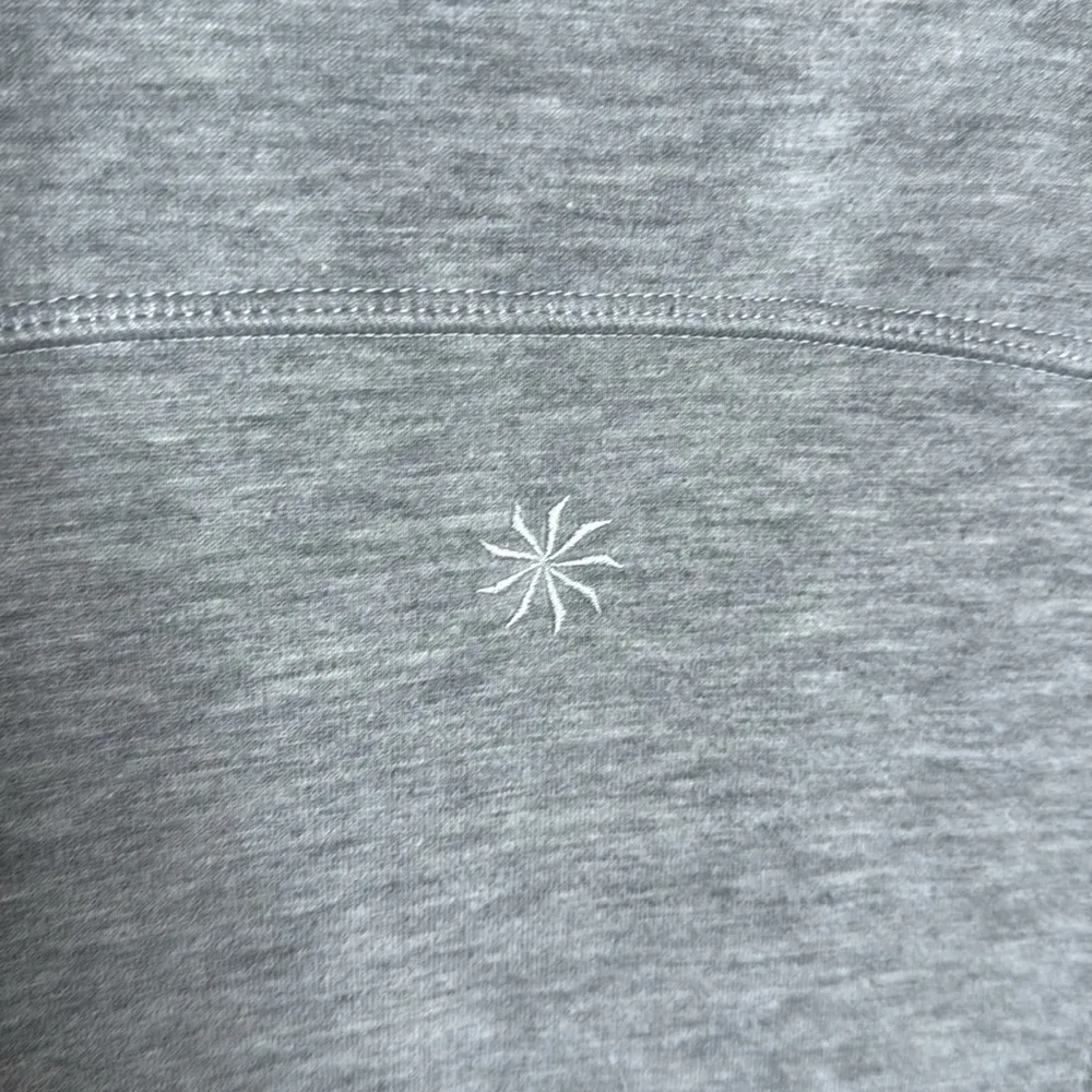 Athleta Grey Long Zip Up Fleece Sweatshirt Hoodie Jacket Size Large - Image 7