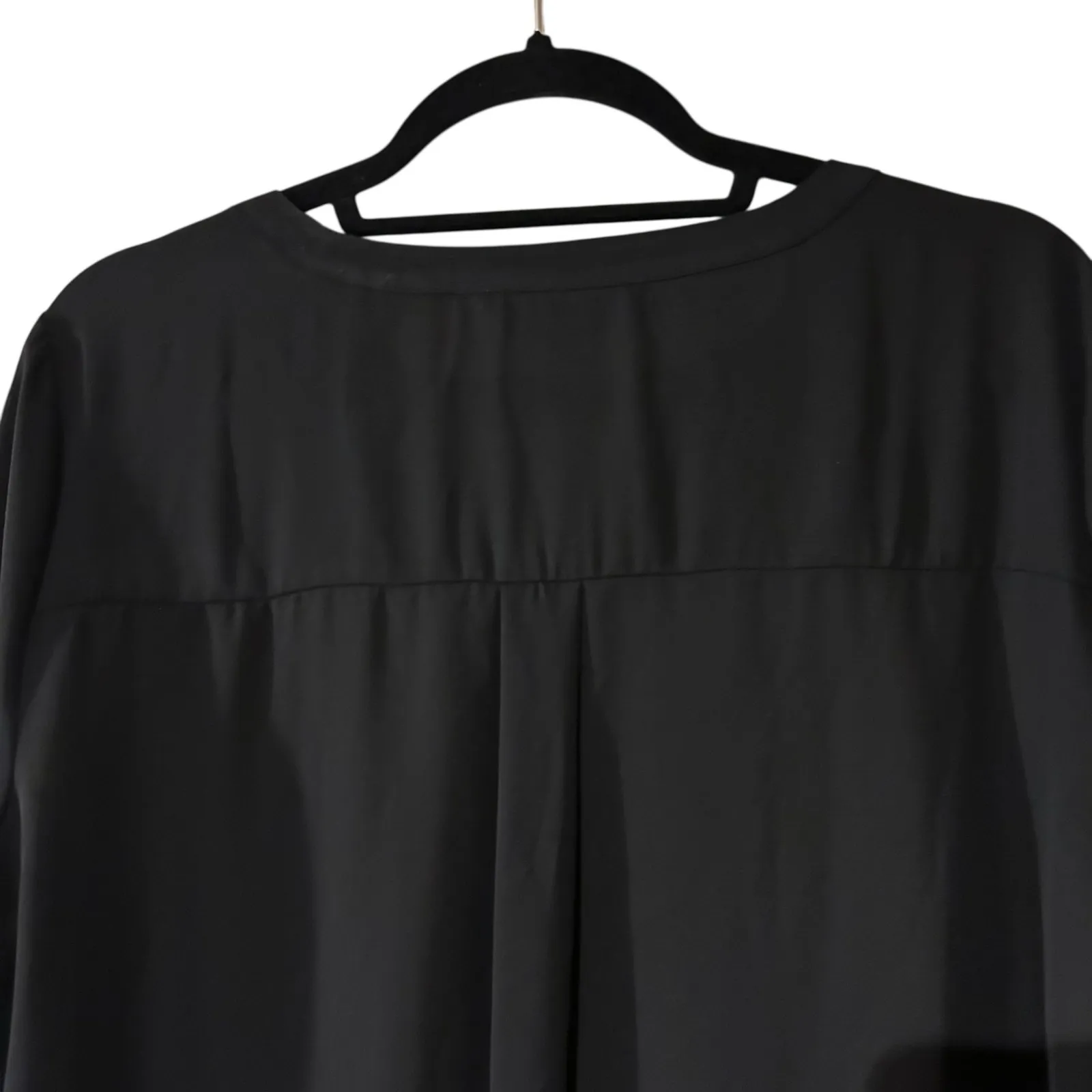 Zac & Rachel Lace Over Front Top Size XL Black Cream Boho Semi Sheer Feminine - Image 7