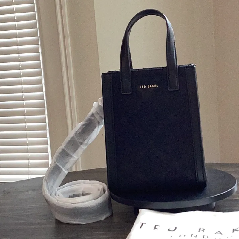 Ted Baker Emma Black Graphic Canvas Mini Tote Bag NWT - Image 2