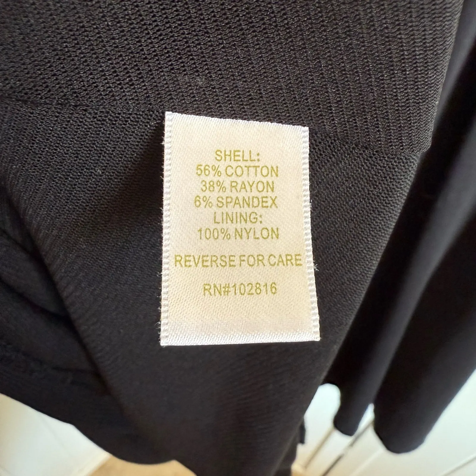 Garnet Hill Womens Dress Sz 12 Black‎ Sophia Cap Sleeve Knit Solid Fit and Flare - Image 6