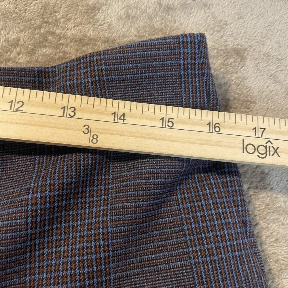 J. Jill Pants Women's Size 10 Plaid Work Purple Stretch Mid Rise Career Purple - Image 8