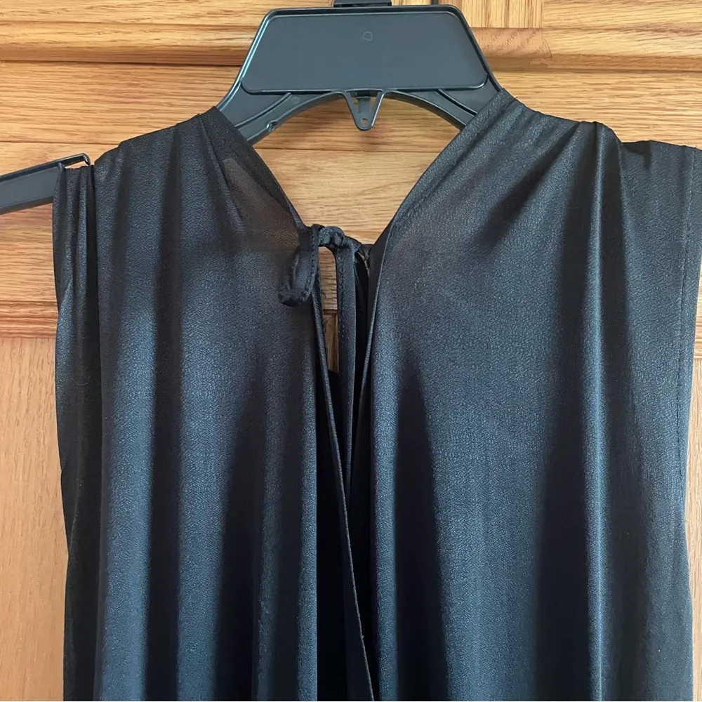 Kimberly Elegant Black Sleeveless jumpsuit tie in back elastic waist size Med. - Image 3