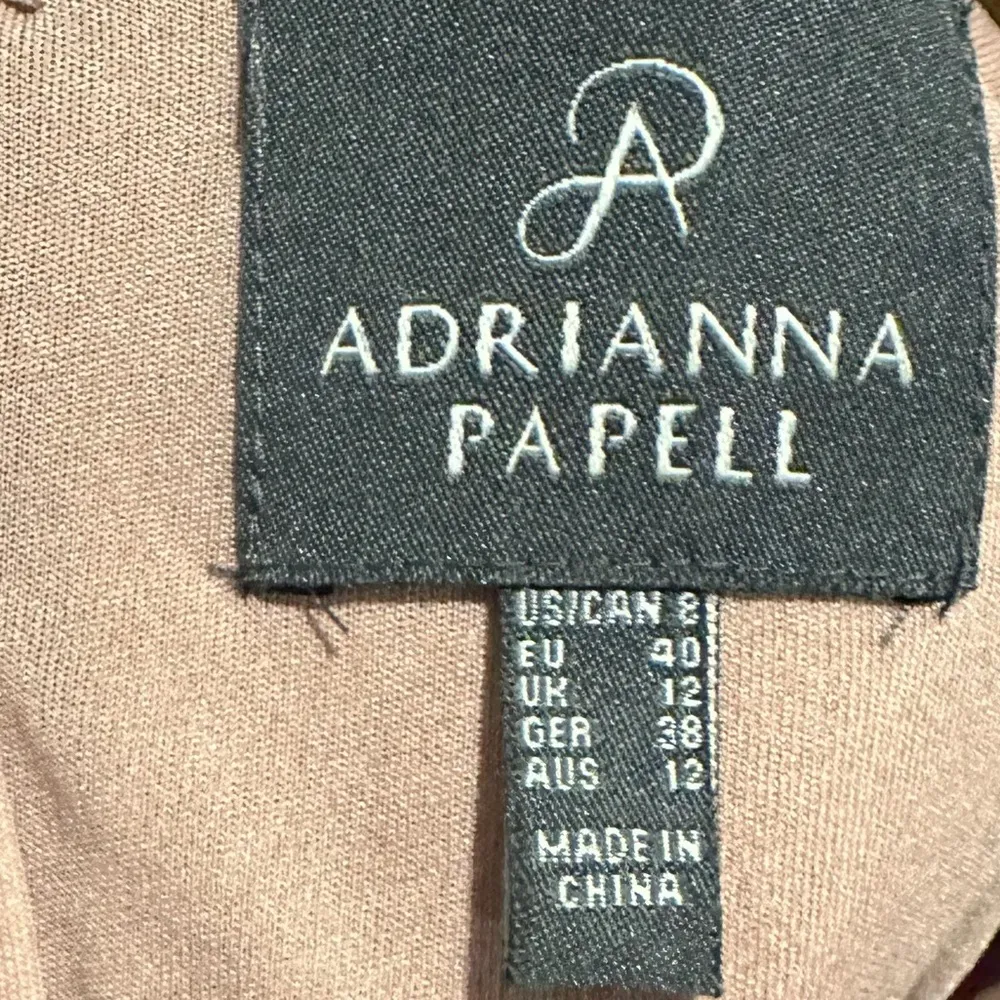 Adrianna Papell Oxblood Burgundy Maroon Eyelash Lace Knee-Length Dress V-back 8 - Image 8