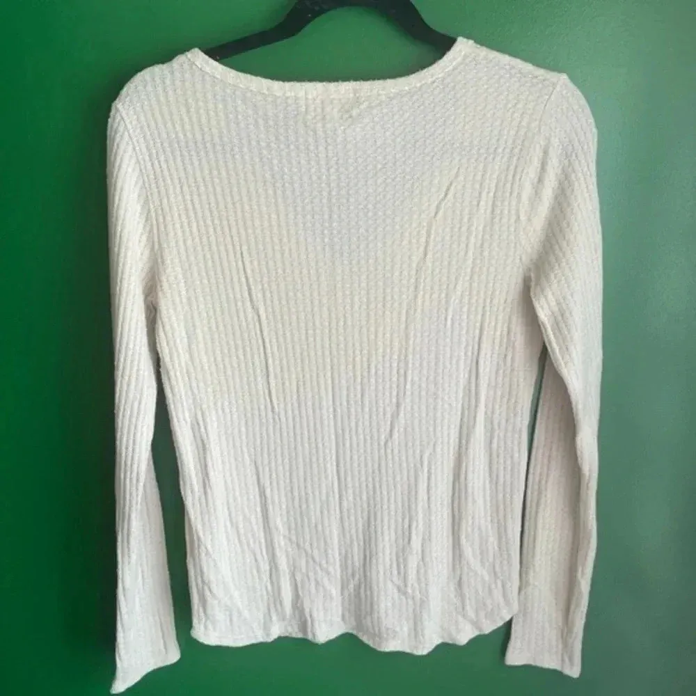 Boutique Socialite Size Small Waffle Knit Lightweight‎ Long Sleeve Shirt EUC! - Image 4