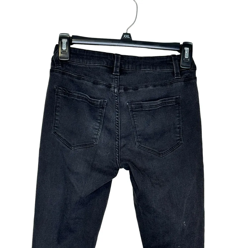 Design Lab Women's Jeans Lord Taylor Skinny Stretch Distressed Mid-Rise Black 25 - Image 9