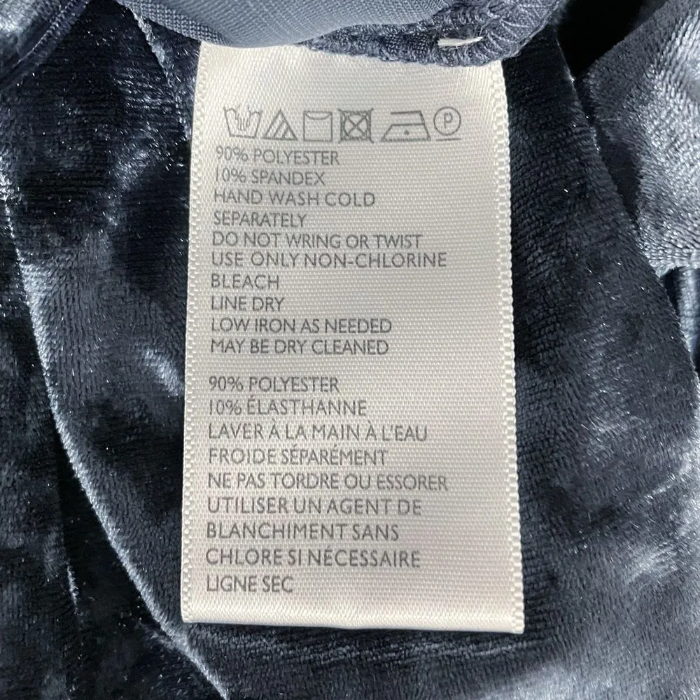 UO Urban Outfitters Crushed Velvet Slouchy Overalls Shale Blue Women’s Size XS - Image 11