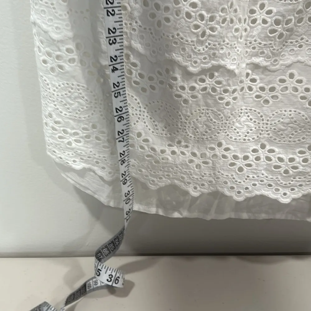 English Factory White Mini Dress Size Medium EUC - Image 10