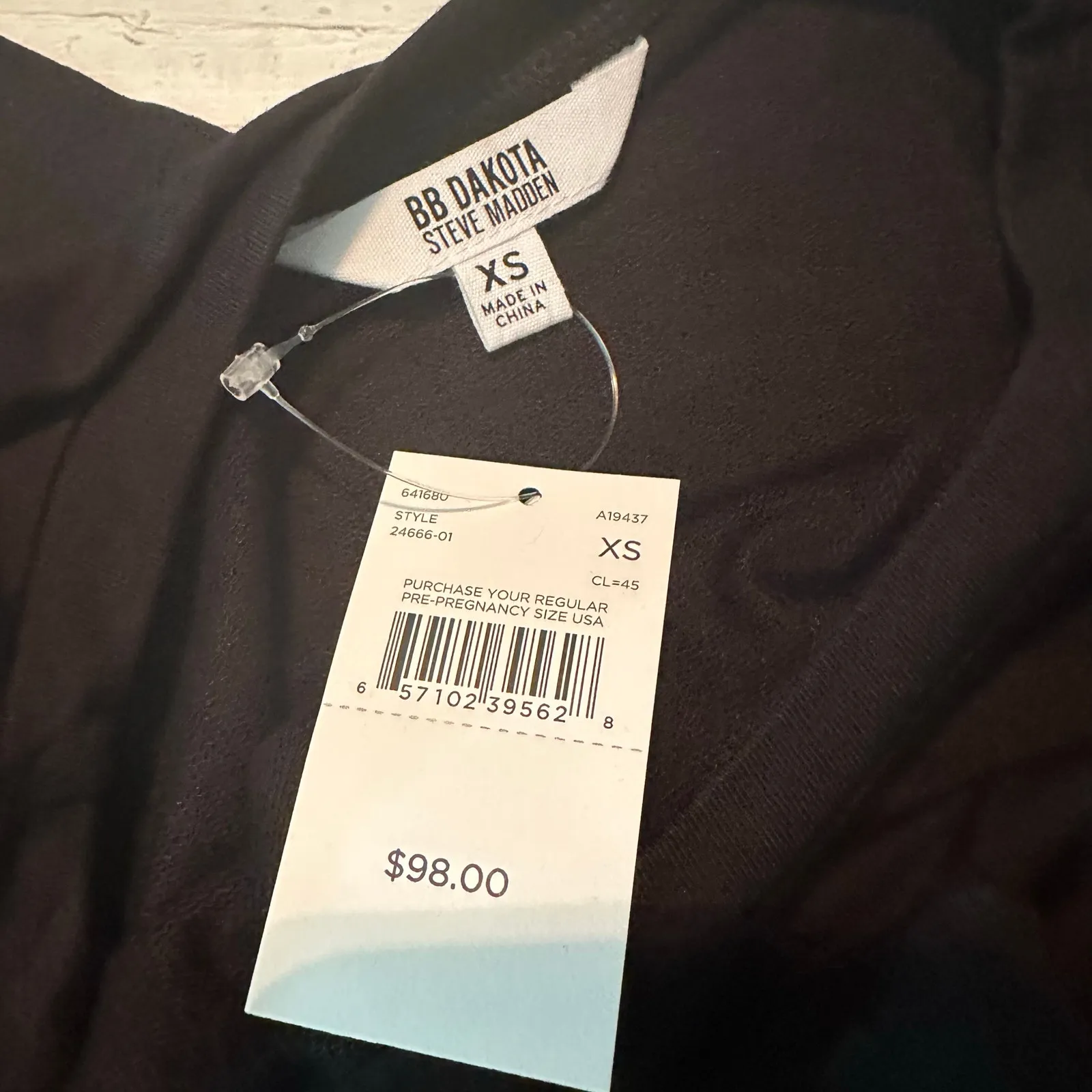 BB DAKOTA Steve Madden Maternity Dress Size XS Black Knit Belted Minimalist - Image 5