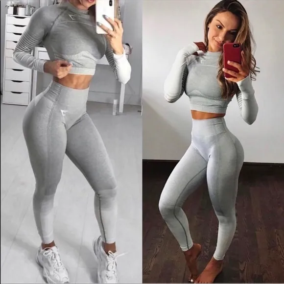Gymshark Amplify Seamless Leggings - Seafoam - Image 2