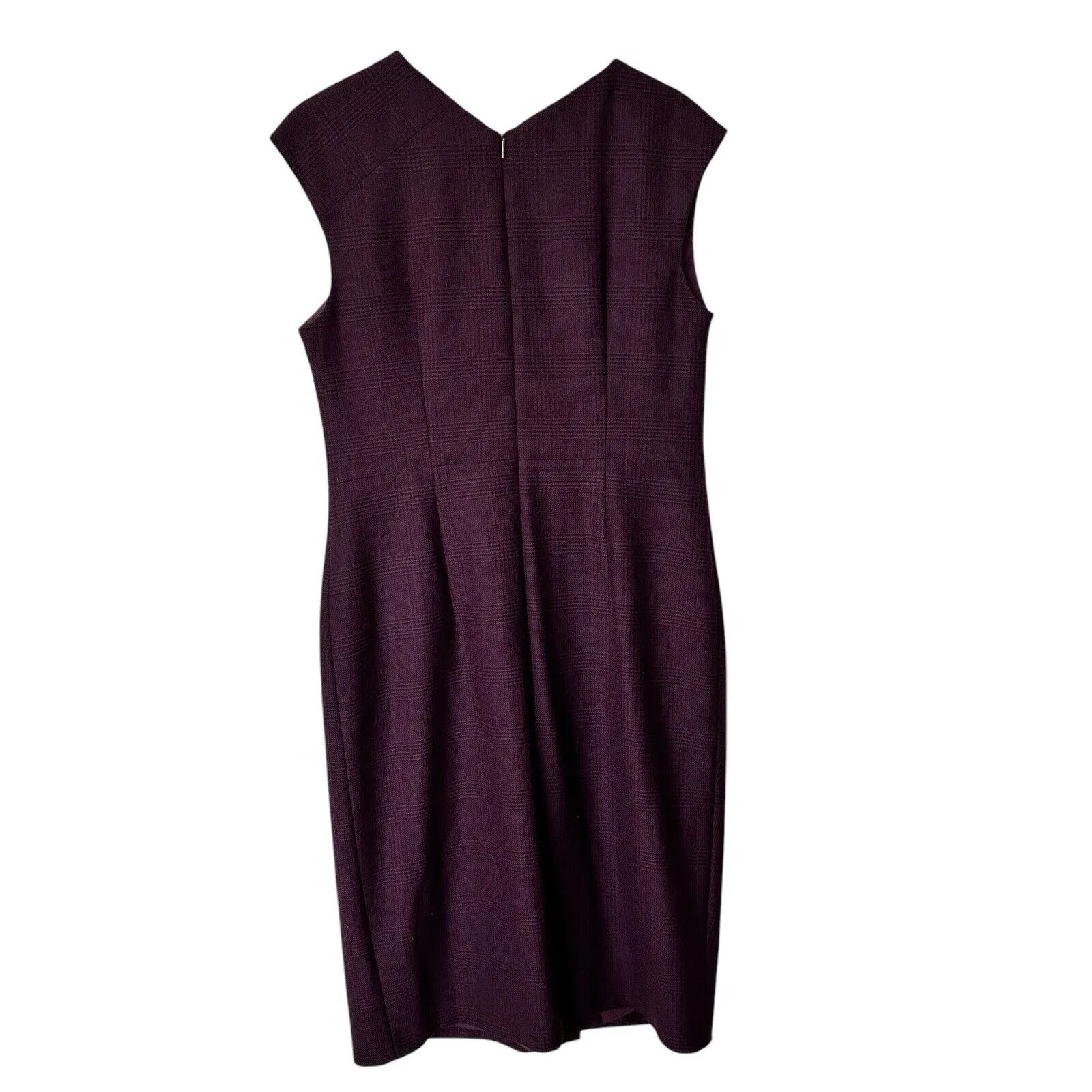 NWT Hugo Boss Dechesta Plaid Sleeveless Pencil Dress feminine luxury 10 - Image 4