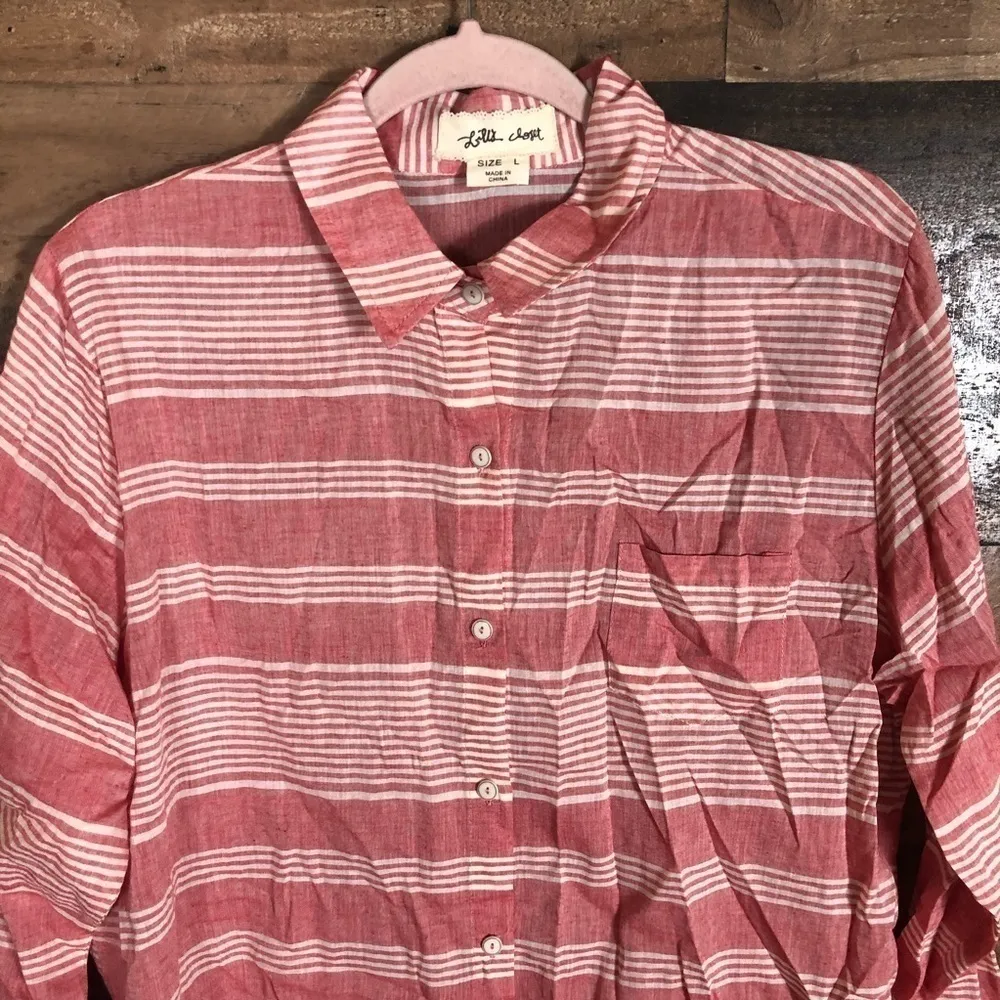 Lilis closet button‎ up shirt White Size L - Image 2